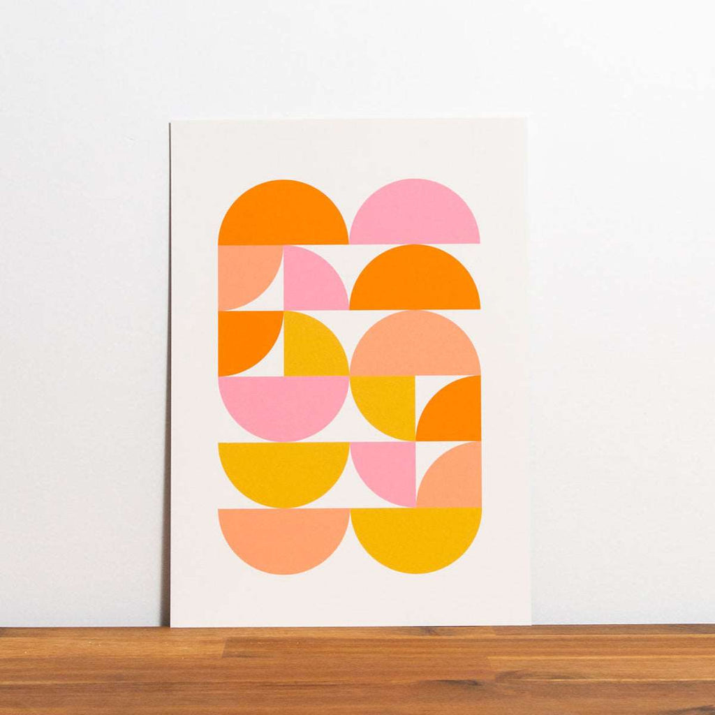 Limited Edition Sustainable Archival Prints - Modern Mid Century Happy