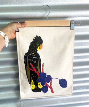 Limited Edition Sustainable Framed Art - Black Cockatoo