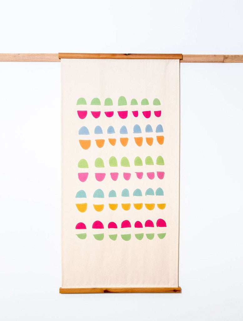 Limited Edition Sustainable Framed Art - Modern Mid Century Half Circles